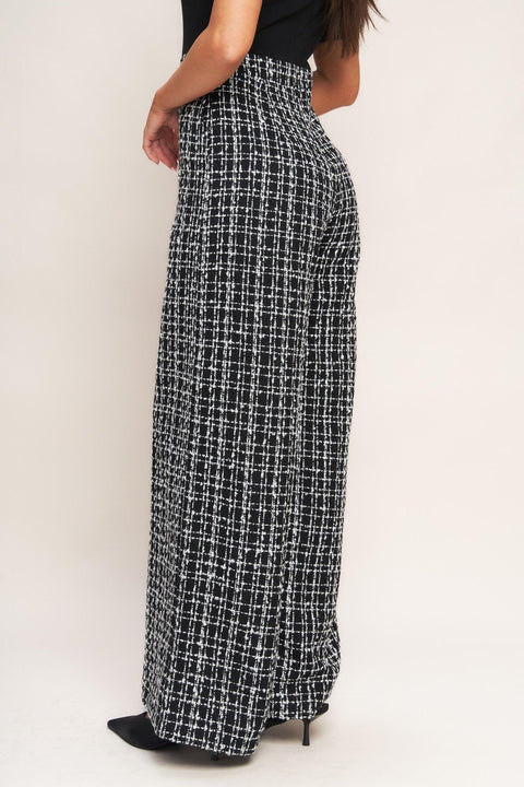 ÉCHEC PARISIEN KNIT TOP AND TWEED PANT JUMPSUIT