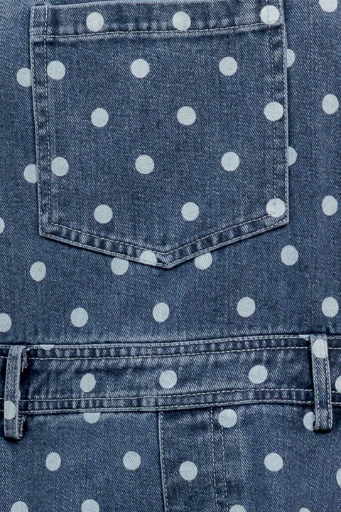 EVERYDAY POLKA OVERALL DENIM JUMPSUIT