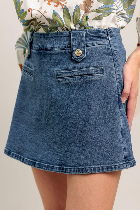 HEART EYES DENIM SKORT