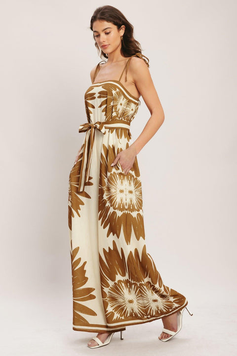 DESERT SUNBURST WOVEN JUMPSUIT