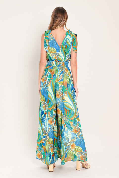SUNSET ISLAND WOVEN JUMPSUIT