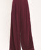 BORDEAUX SHEER DRAPE WOVEN WIDE LEG PANTS
