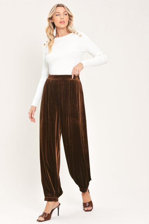 COCOA CITY BROWN TAILORED PANTS