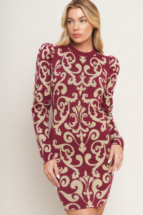 BASK IN LOVE SWEATER MINI DRESS