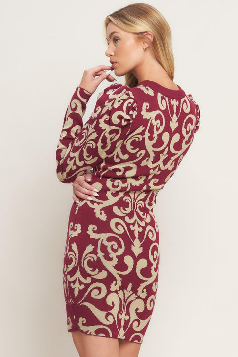 BASK IN LOVE SWEATER MINI DRESS
