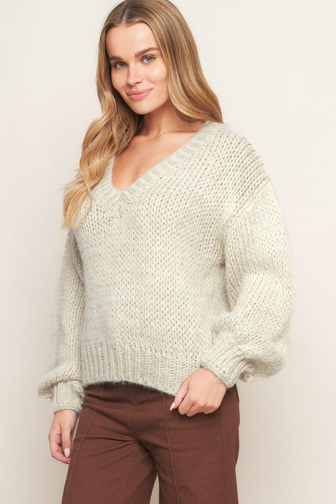 EARTHY TOUCH SWEATER KNIT TOP
