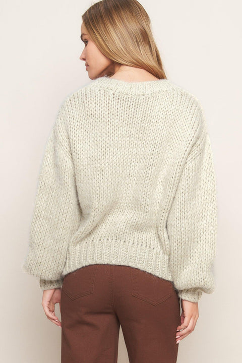 EARTHY TOUCH SWEATER KNIT TOP
