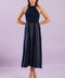 TIME FOR CHEER NAVY SWEATER MIDI DRESS