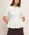 SWEET SERENADE CREAM WOVEN TOP