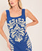 GREEK ISLE GLAM JACQUARD MIDI DRESS