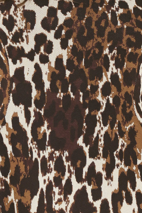 WILDLY POLISHED LEOPARD PEPLUM SWEATER TOP