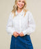 REFINED BREEZE BUTTON-UP TOP