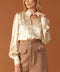 THE ART OF BALANCE WOVEN SATIN TOP
