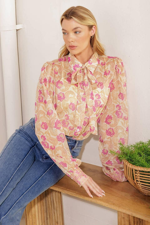 AGAINST THE ODDS WOVEN TOP