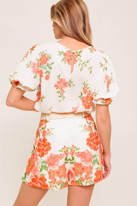 LOVELY DAYS IVORY WOVEN TOP