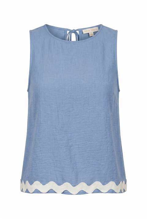 DRIFTING CURRENTS WOVEN TOP