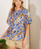 JUST HAVING FUN BLUE WOVEN TOP