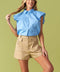 CREATING MEMORIES WOVEN CROP TOP