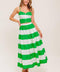 INFINITE FLARE GREEN WOVEN TOP AND SKIRT SET