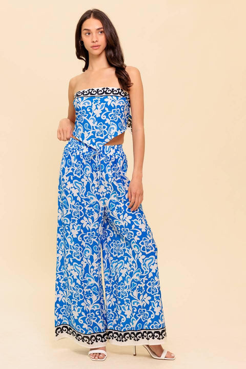 SPARKING INSPIRATION WOVEN TOP AND PANT SET