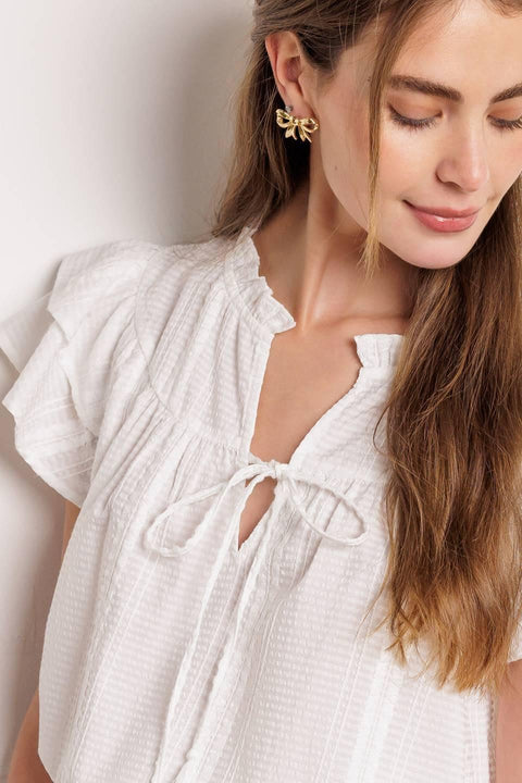 CLOSER THAN EVER WOVEN TOP