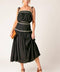 DIVIDE AND CONTOUR WOVEN TOP AND SKIRT SET