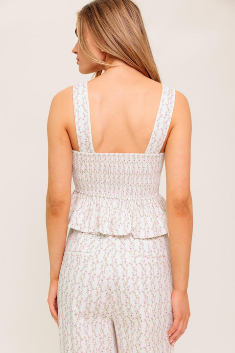 CITRUS FLOW IVORY WOVEN TOP