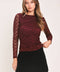 MODERN FUNCTION STRETCH KNIT LACE TOP