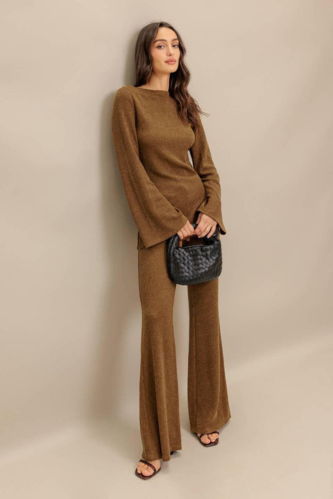 FLARE TOUCH SOLID TUNIC TOP