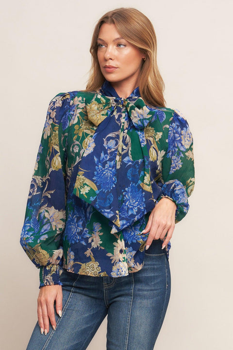 ROYAL TAPESTRY WOVEN TOP
