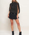 MIDNIGHT DOT CHIC WOVEN TOP