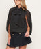 MIDNIGHT DOT CHIC WOVEN TOP
