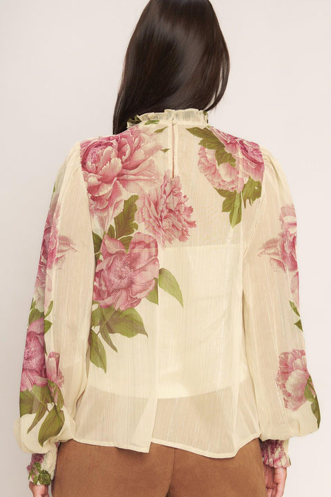 ROMANTIC HERITAGE WOVEN TOP