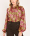 ANTIQUE FLORAL WHISPER WOVEN TOP