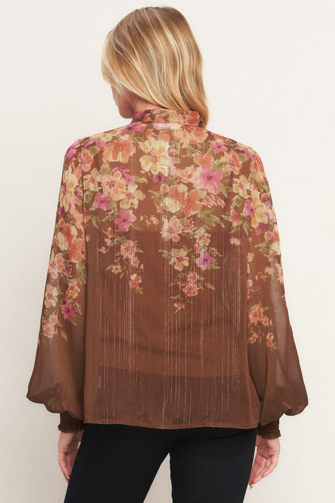 EARTHLY ROMANCE WOVEN TOP