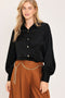BLACK ORBIT WOVEN TOP