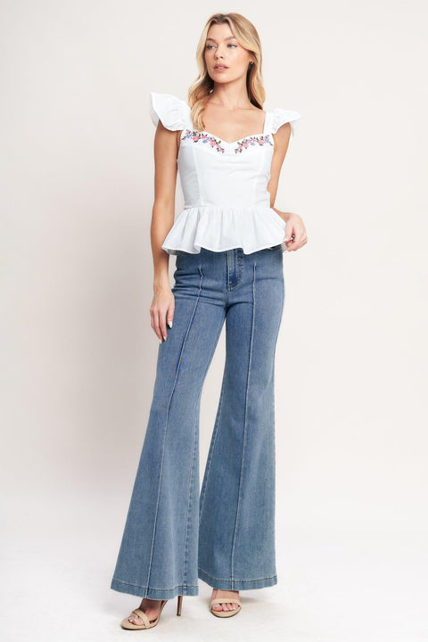 SWEETEST MOMENT WOVEN TOP