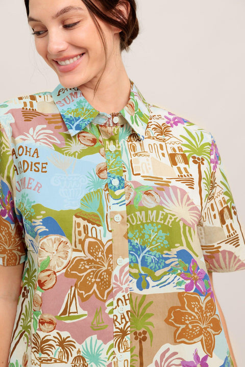 SUNSHINE GETAWAY WOVEN TOP