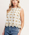 SUN-KISSED WOVEN EMBROIDERED TOP