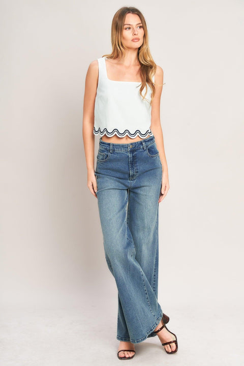 URBAN WAVE WOVEN TOP