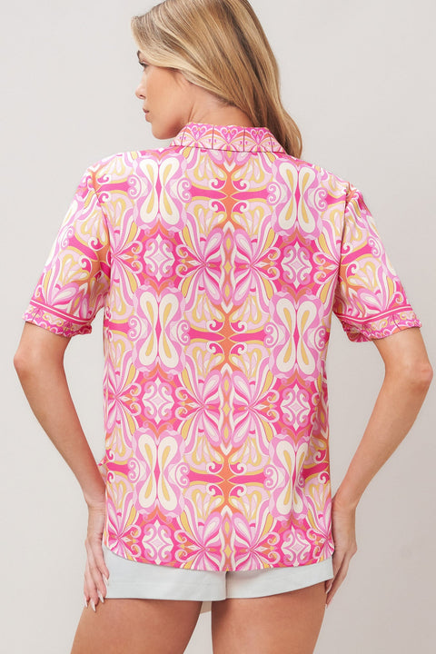 CANDY ORBIT WOVEN TOP
