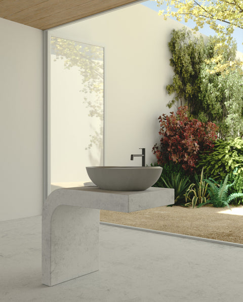 Oval Concrete Vessel Sink – Studio Collection