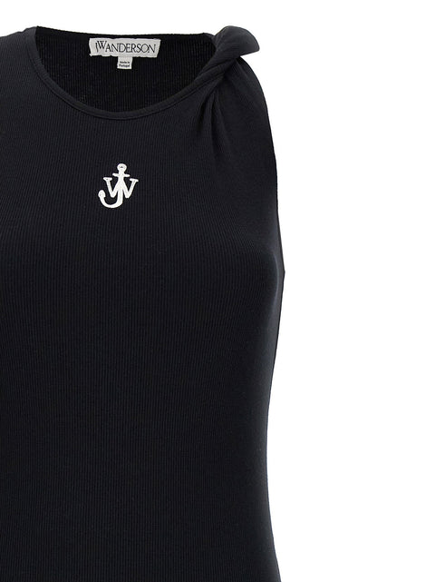 J.w.anderson Logo Ribbed Dress