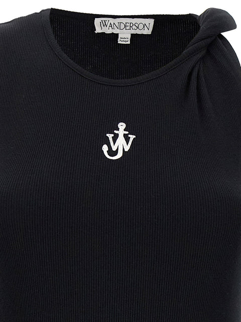 J.w.anderson Logo Ribbed Dress