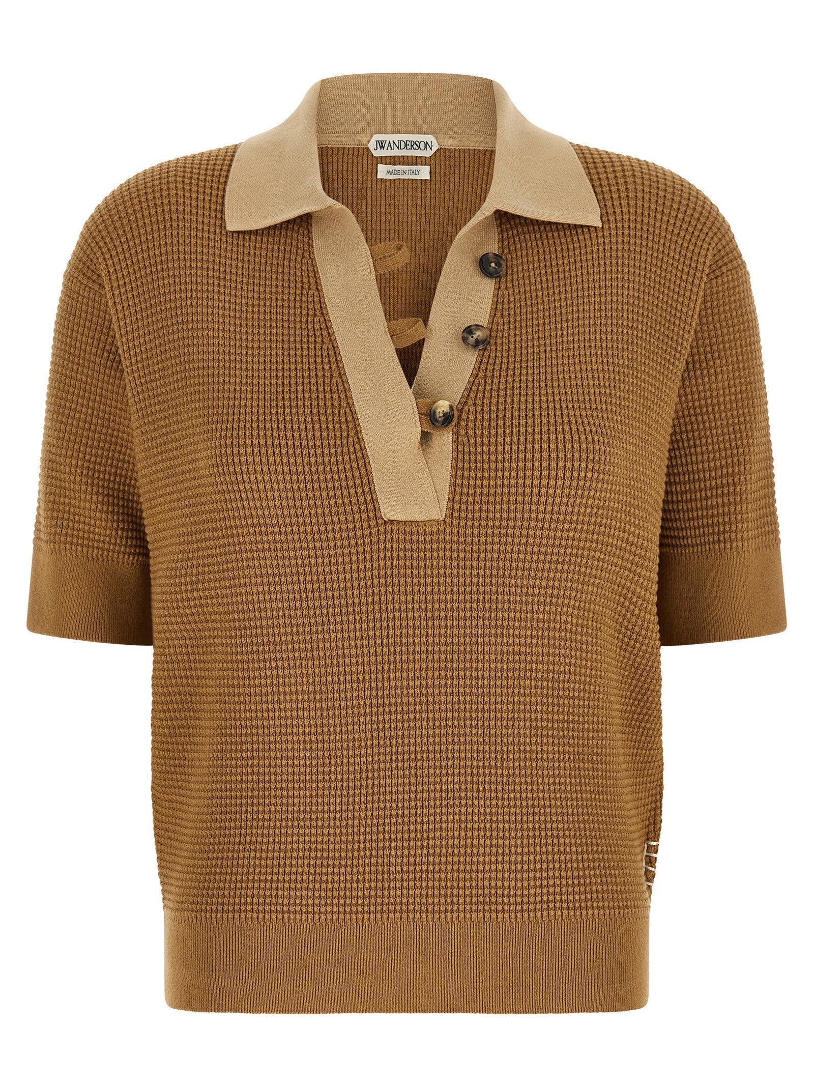 J.w.anderson Waffle Stitch Polo Shirt