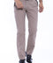 Garment Stitched Pockets Cotton Beige Men Trousers