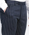 Navy White Pinstripe Slim Fit Dress Trousers – Wessi
