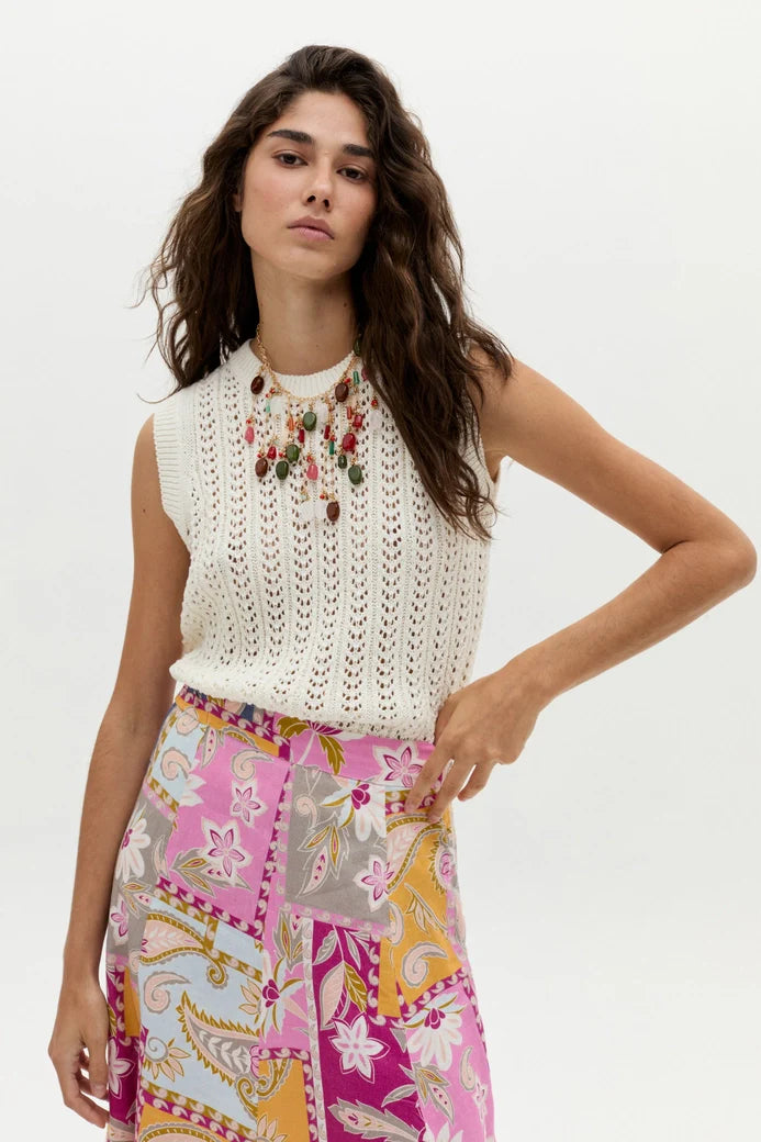 Kaia Knitted Top - Off White