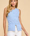 Knit Button Up Front Pockets Vest