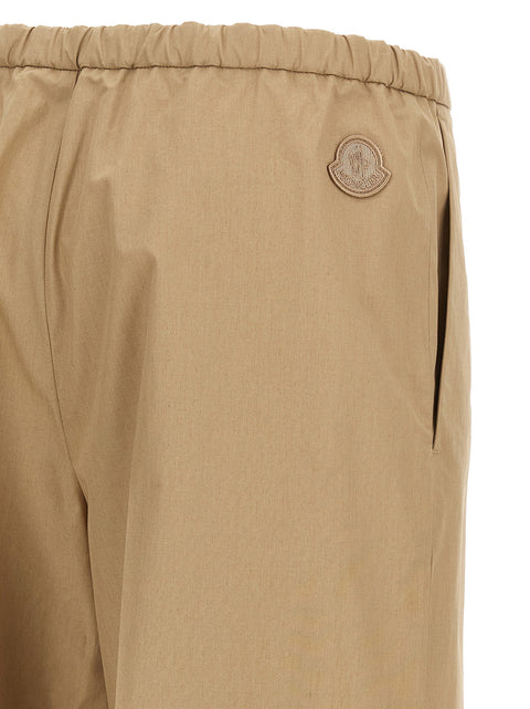 Moncler Grosgrain Logo Patch Pants